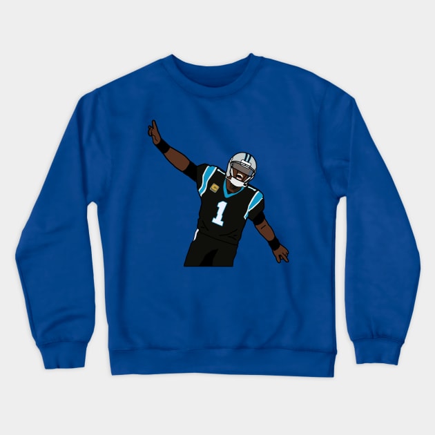 Cam Newton Touchdown Celebration NFL Carolina Panthers Crewneck Sweatshirt by xavierjfong